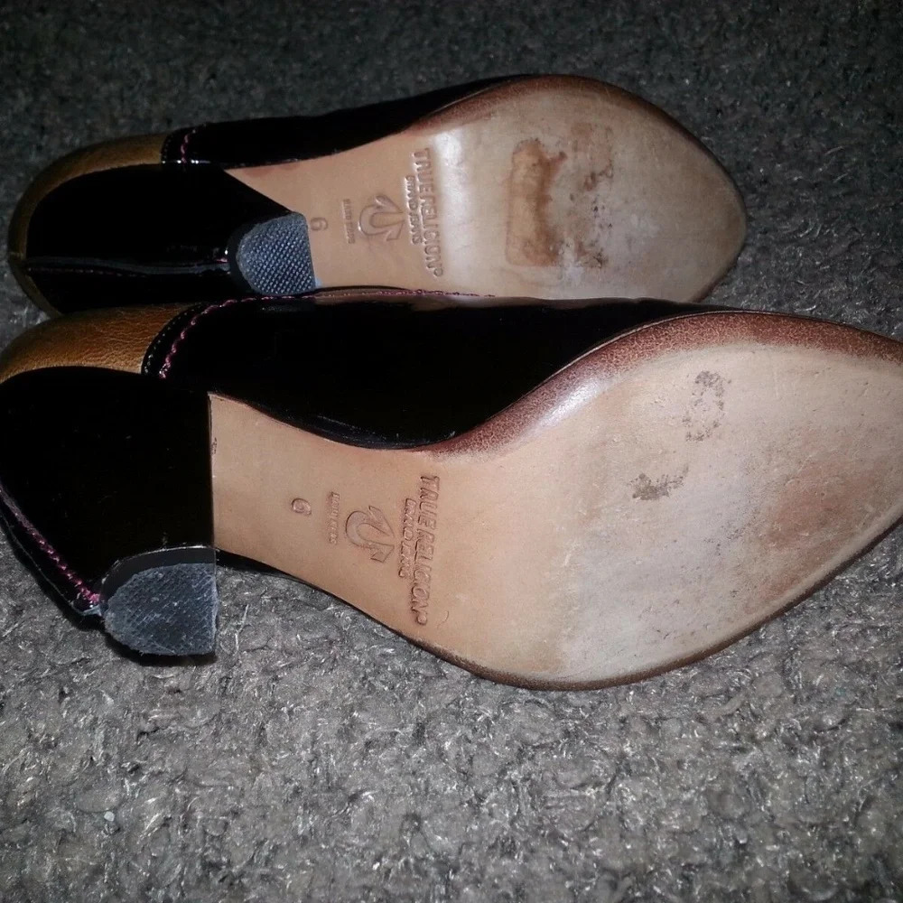 TRUE RELIGION-Patent Leather Oxford Booties - Picture 7 of 7